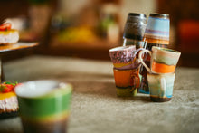 Load image into Gallery viewer, Ceramic 70s Espresso Mugs (4) RETRO