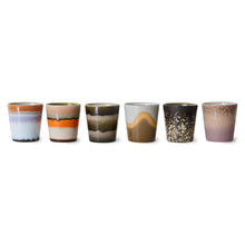 Load image into Gallery viewer, Ceramic 70s Coffee Mugs (6) ELEMENTS