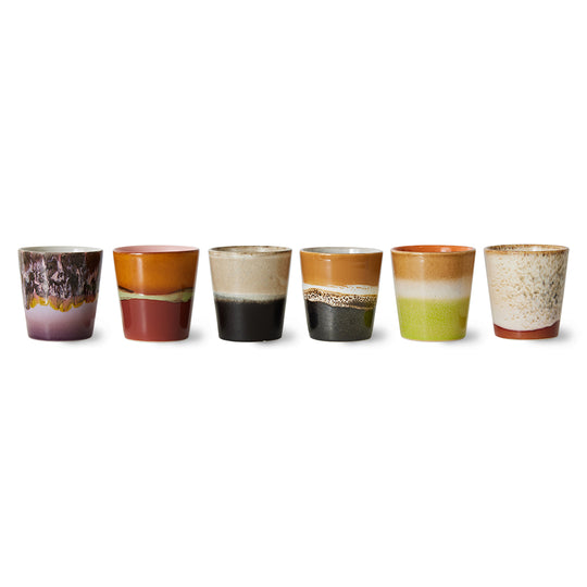 Ceramic 70s Coffee Mugs (6) SOIL
