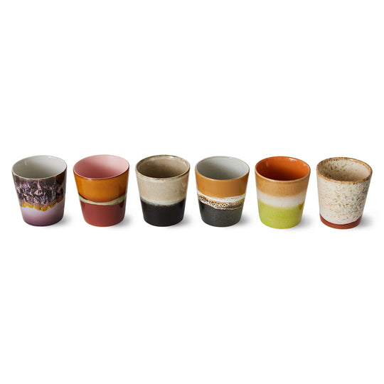 Ceramic 70s Coffee Mugs (6) SOIL