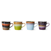 Load image into Gallery viewer, Ceramic 70s Cappuccino Mugs (4) SOLID
