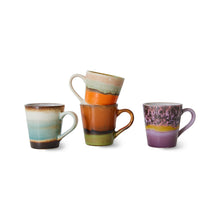 Load image into Gallery viewer, Ceramic 70s Espresso Mugs (4) RETRO