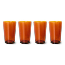 Load image into Gallery viewer, 70s GLASSWARE: Tea Glasses AMBER (set of 4)