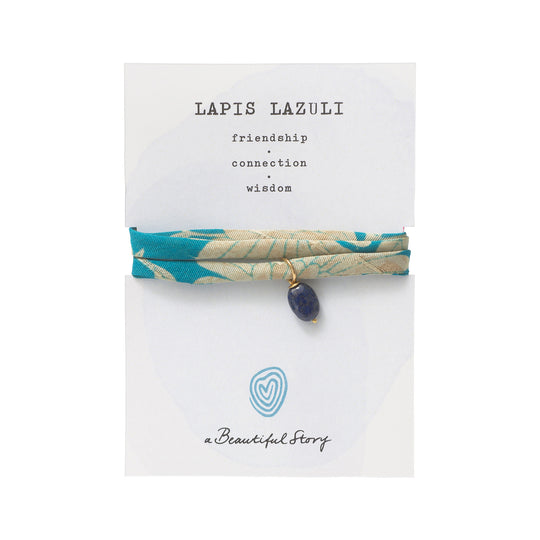 Sari Wrap Bracelet - Lapis Lazuli