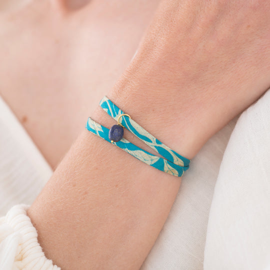 Sari Wrap Bracelet - Lapis Lazuli