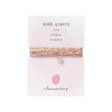 Load image into Gallery viewer, Sari Wrap Bracelet - Rose Quartz