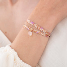 Load image into Gallery viewer, Sari Wrap Bracelet - Rose Quartz