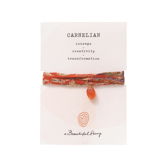 Sari Wrap Bracelet - Carnelian