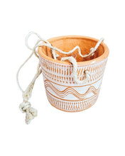 Load image into Gallery viewer, All White Engraved Hanging Pot