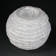 Load image into Gallery viewer, Selenite Snowball Candle Holder