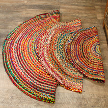 Load image into Gallery viewer, Round Jute &amp; Recycled Cotton Rag Rug