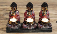 Load image into Gallery viewer, Antique Buddha - Three Devotees Candle Holder