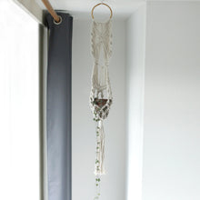 Load image into Gallery viewer, Macramé Pot Holder with Rattan Hoop