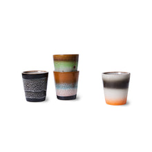 Load image into Gallery viewer, Ceramic 70s Ristretto Mugs (4) GOOD VIBES