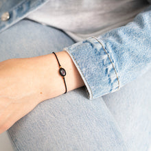 Load image into Gallery viewer, Gemstone Card Black Onyx Gold Bracelet