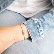 Load image into Gallery viewer, Gemstone Card Labradorite Silver Bracelet