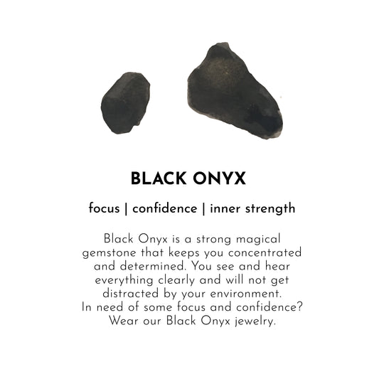 Gemstone Card Black Onyx Gold Bracelet