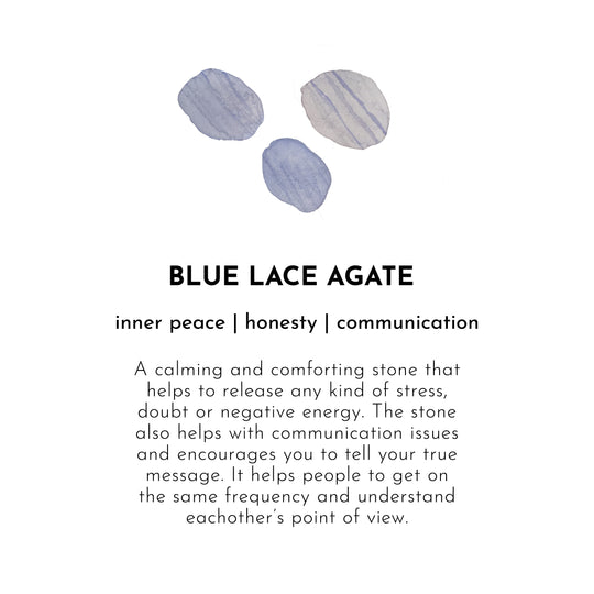 Gemstone Card Blue Lace Agate Silver Bracelet