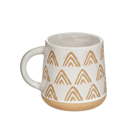 Wax Resist Triangles Mug