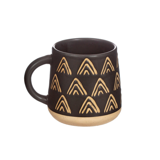 Wax Resist Triangles Mug