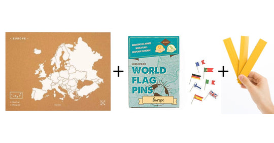 Europe Woody Map L Combo Pack
