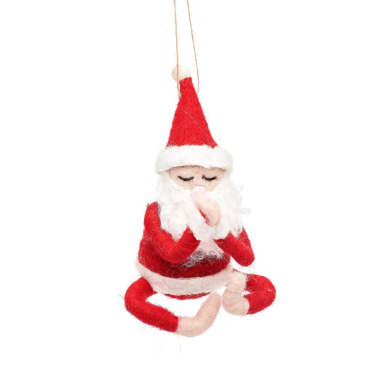 Yoga Santa - Felt Christmas Deco