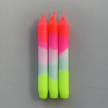 Load image into Gallery viewer, Neon Dip Dye Dinner Candles
