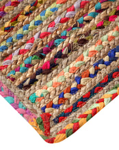 Load image into Gallery viewer, MISHRAN Jute Rug + Recycled Fabrics