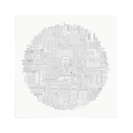New York Circular City Poster