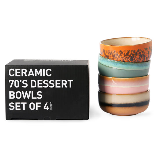 Ceramic 70s Dessert Bowls (4) SIRIUS