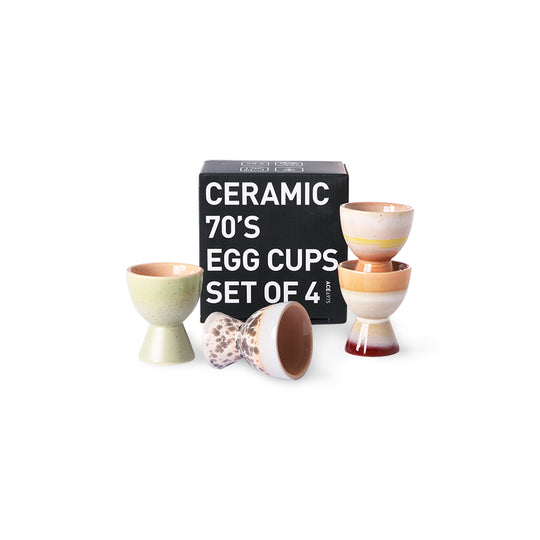 Ceramic 70s Egg Cups (4) TAURUS