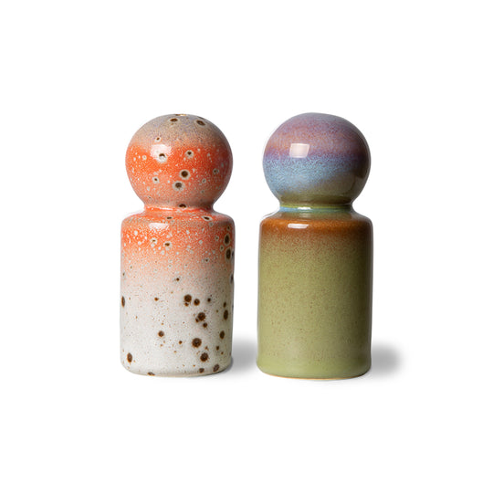 Ceramic 70s PEPPER & SALT Jar