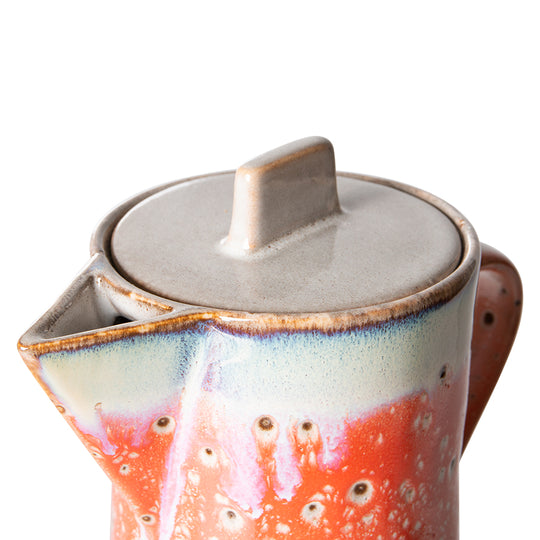 Ceramic 70s Coffee Pot: ASTEROIDS