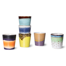 Load image into Gallery viewer, Ceramic 70s Coffee Mugs (6) PLUTO