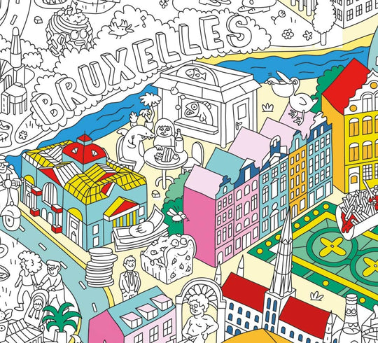 Giant Coloring Poster BRUSSELS