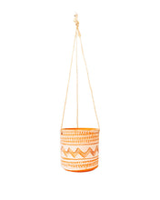 Load image into Gallery viewer, All White Engraved Hanging Pot