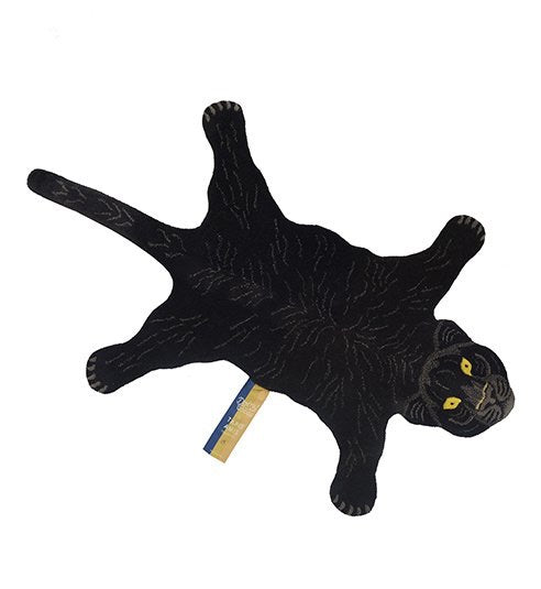 Fiery Black Panther Rug S