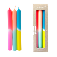 Load image into Gallery viewer, Neon Dip Dye Dinner Candles 2022