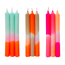 Load image into Gallery viewer, Neon Dip Dye Dinner Candles