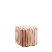 Load image into Gallery viewer, Striped Cotton Pouf