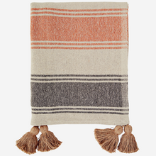 Load image into Gallery viewer, Striped Woven Throw with Tassels