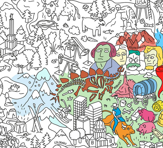 Giant Coloring Poster USA