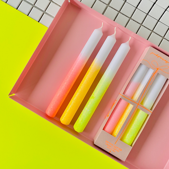 Dip Dye GLITTER Candles