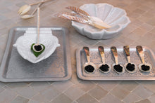 Load image into Gallery viewer, Set of small and large silver Oblong Tray