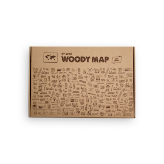 Woody Map Natural L + frame