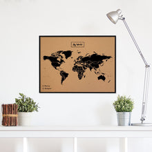 Load image into Gallery viewer, Woody Map Natural L + frame